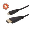 Micro HDMI kabel • 3 m pozlacený