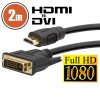 DVI-D / HDMI kabel • 2 m pozlacený