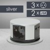 Skrytá prodlužovačka - 3zásuvková + USB-A + Type-C