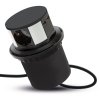 Skrytá prodlužovačka - 3 zásuvky + USB-A + Type-C - Černá