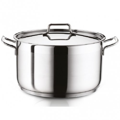 Nerezový hrnec s kovovou poklicí 22 cm