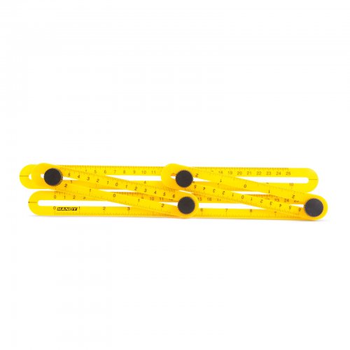 Plastové čtyřstranné pravítko, kopírka úhlů 31 x 18 cm