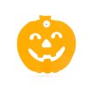 Halloweenská papírová girlanda – dýně – 3 m