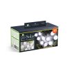Řetěz ze solárních lampionů – 10 ks bílých lampionů, studená bílá LED – 2,5 m