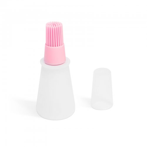 Silikonový štětec na olej – 60 ml – růžový