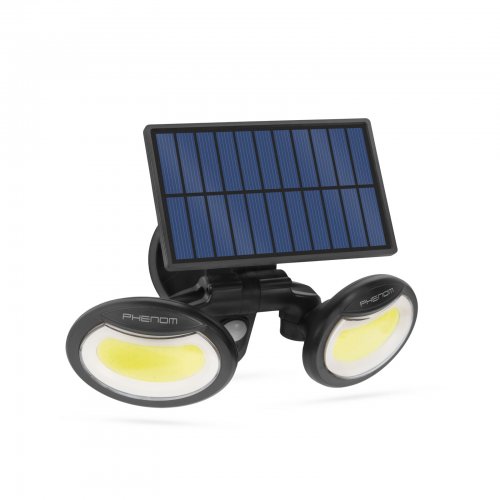 Solární reflektor s pohybovým senzorem – otočná hlava – 2 COB LED