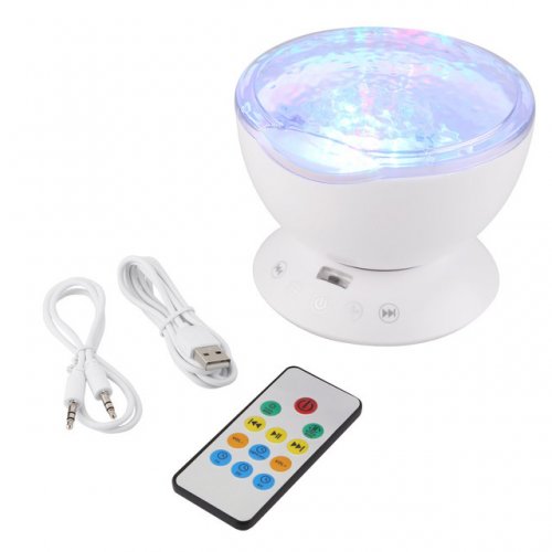 Projektorová lampa oceán bílá