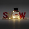 Vánoční LED ozdoba na polici – sněhulák – 24 x 4 x 11 cm