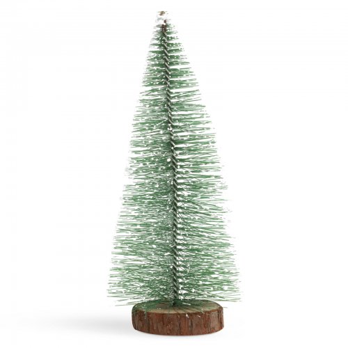 Mini umělý vánoční stromek - 30 cm - zasněžený, zelený