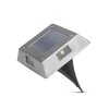 LED solární lampa zapichovací / nástěnná – čtverec, kov – studená bílá – 10 x 10 x 2,5 (+11) cm