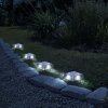 LED solární lampa zapichovací / nástěnná – čtverec, kov – studená bílá – 10 x 10 x 2,5 (+11) cm