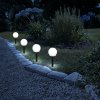LED solární lampa – zapichovací – koule, studená bílá – Ø10 cm