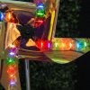 Zahradní solární lampa – heřmánek – 10 teplých bílých LED – 80 cm