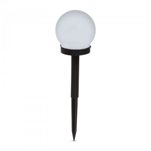 LED solární lampa – zapichovací – koule, studená bílá – Ø10 cm