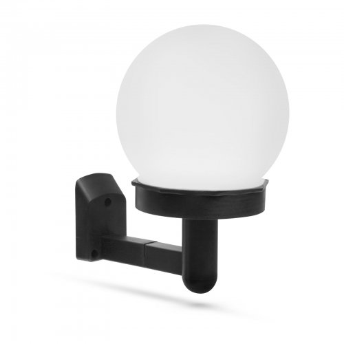 LED nástěnné solární svítidlo – studená bílá – černá – plast