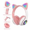 Bluetooth sluchátka s kočičíma ušima s RGB osvětlením