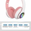 Bluetooth sluchátka s kočičíma ušima s RGB osvětlením