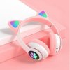 Bluetooth sluchátka s kočičíma ušima s RGB osvětlením