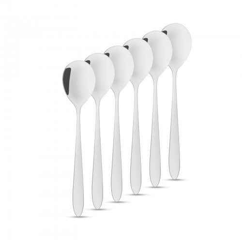 Nerezová kávová lžička / dezertní lžička – 137 x 30 mm – 6 ks / balení