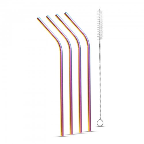 Sada brček z nerezové oceli – titanová duha – 215 x 6 mm – 5 kusů