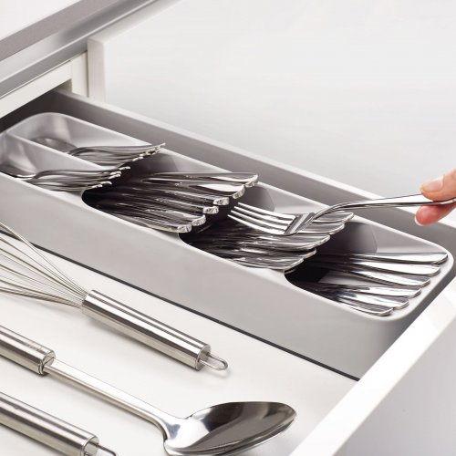 Držák na příbory – 5 přihrádek – plast – 40 x 11 x 5,5 cm