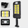 Solární LED svítilna 120W, se senzorem pohybu, dálkovým ovládáním, 128 LED