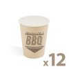 Papírový kelímek - BBQ - 2,5 dl - 12 ks / balení