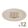 Sada papírových talířů - BBQ - 23 cm - 12 ks / balení