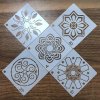 Šablona mandala, kreslící šablona-36 ks