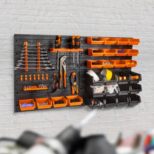 Nástěnný organizér, držák nářadí – 4 ks desek, 47 x 27 cm