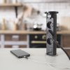 Skrytý prodlužovač se zabudovaným motorem – černý 3 x 250V + USB-A, Type-C