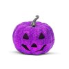 Halloweenská RGB LED dekorace – pěnová dýně – fialová – 11 cm