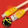 Podsvícený micro USB kabel, 5 kusov