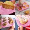 Silikonová forma na 6 muffinů růžová