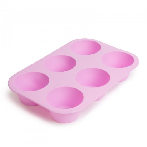 Silikonová forma na 6 muffinů růžová