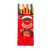 Vánoční držák na láhve s mašlí – sob – polyester – 32 x 12,5 cm