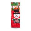 Vánoční držák na láhve s mašlí – sněhulák – polyester – 32 x 12,5 cm