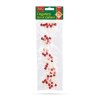Vánoční girlanda z organzy - 2,7 m - 10 mm - červená