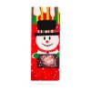 Vánoční držák na láhve s mašlí – sněhulák – polyester – 32 x 12,5 cm