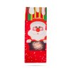 Vánoční držák na láhve s mašlí - Mikuláš - polyester - 32 x 12,5 cm