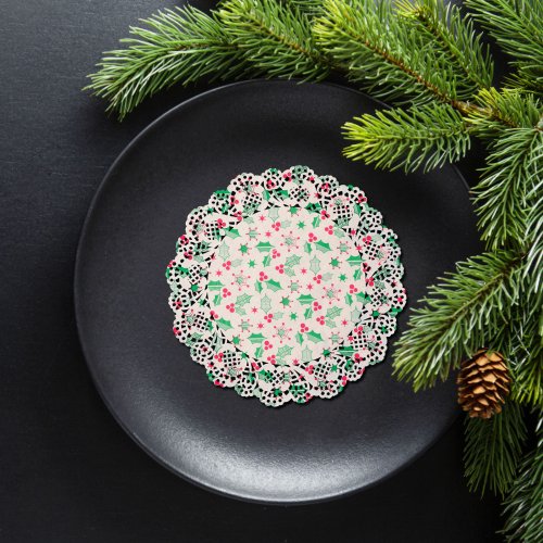 Vánoční papírová podložka pod talíř - 26,5 cm - 10 ks / balení