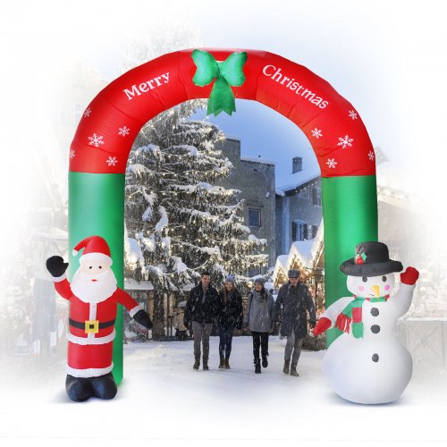 Nafukovací vánoční brána – 240 cm – IP44 – 9 LED – síťové