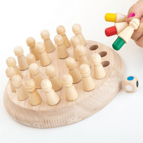 Dřevěné paměťové šachy (26 kusů)