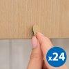 Sada krytek šroubů - 13 mm - dubové - 24 ks / balení