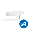 Sada plastových ochran na podlahu – s hřebíkem, bílé – 43 x 18 mm – 4 ks / balení