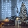 Světelný závěs – 200 ks LED – studená bílá – síťové – IP44 – 4,2 m – 8 programů