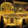 LED světelná síť – 100 ks teplých bílých LED – 1,5 x 1,5 m – 230V – s dálkovým ovladačem