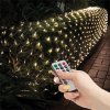LED světelná síť – 100 ks teplých bílých LED – 1,5 x 1,5 m – 230V – s dálkovým ovladačem