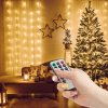 Světelný závěs – 100 ks teplých bílých microLED – 3 x 1 m – 230V – s dálkovým ovladačem