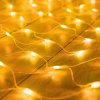 LED světelná síť – 100 ks teplých bílých LED – 1,5 x 1,5 m – 230V – s dálkovým ovladačem